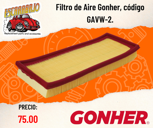 Filtro de Aire Gonher GAVW-2 - Escarabajo Refacciones & Accesorios