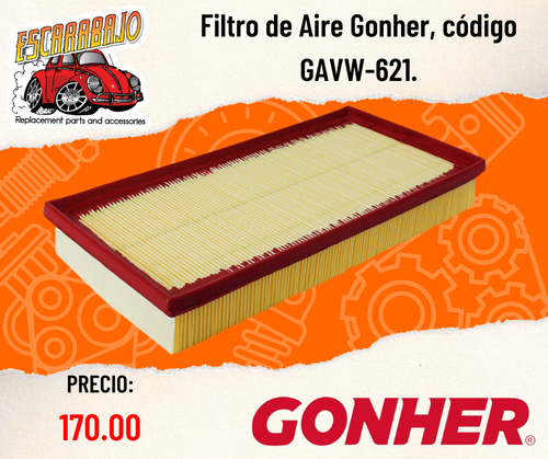 Filtro de Aire Gonher GAVW-621 - Escarabajo Refacciones & Accesorios