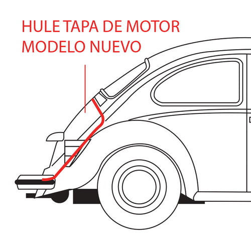 Hule Empaque de Tapa de Motor para VW Sedán 1500, 1600, 1600i - Escarabajo Refacciones & Accesorios
