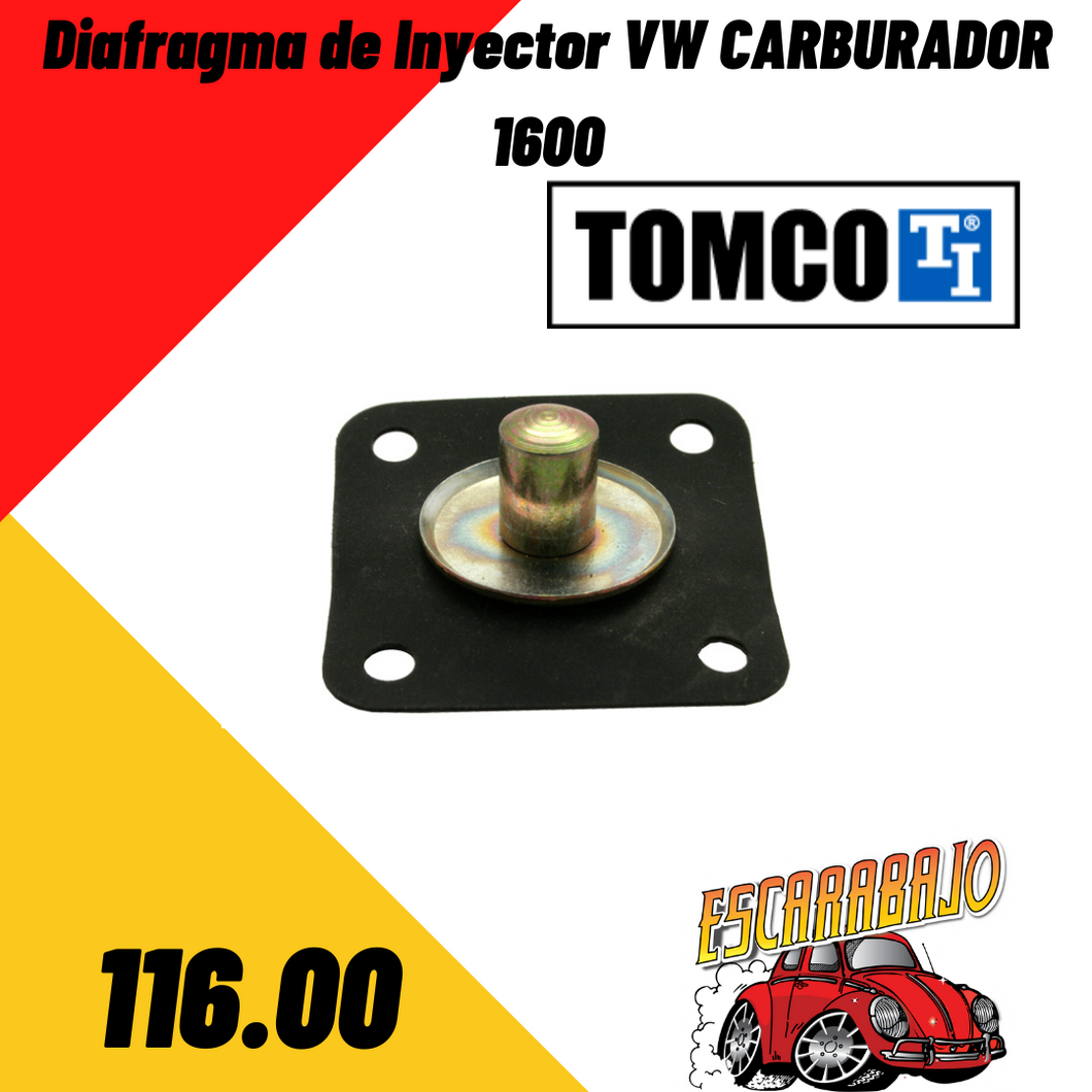 Diafragma de Inyector VW CARBURADOR 1600 - Escarabajo Refacciones & Accesorios
