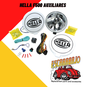 Kit de faros auxiliares Hella 500FF Performance (incluye un par de luces) - Escarabajo Refacciones & Accesorios