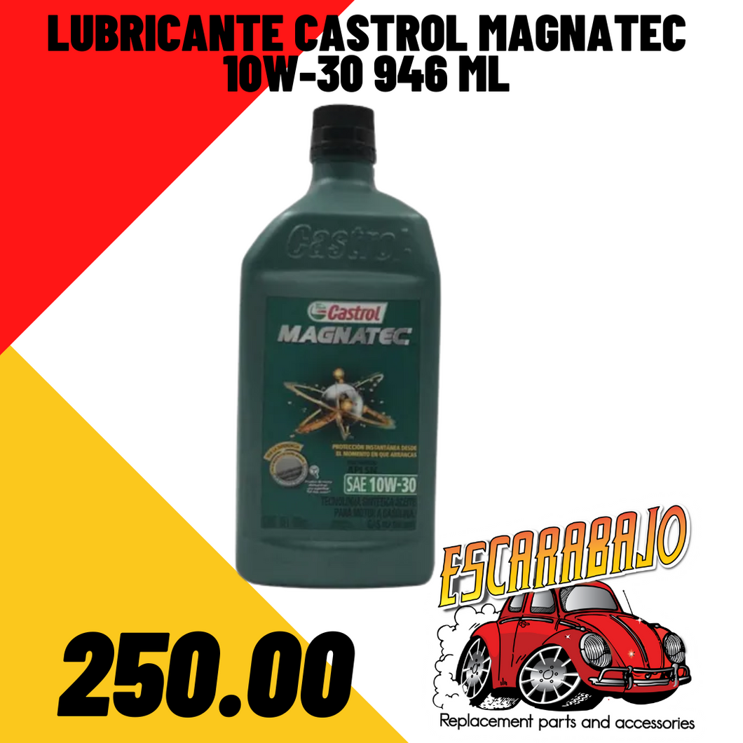 LUBRICANTE CASTROL MAGNATEC 10W-30 946 ML - Escarabajo Refacciones & Accesorios